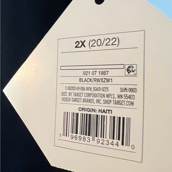 Target Ava & Viv Black Leggings 2X - Picture 3 of 4